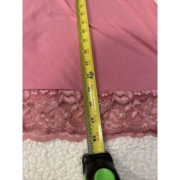 Torrid Lace Trim Tee Top Women’s 3X Cotton Modal Rib Scoop Neck Wild Rose Pink - Picture 6 of 9